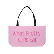 Grocery Tote Bag - "What Pretty Girls Eat"