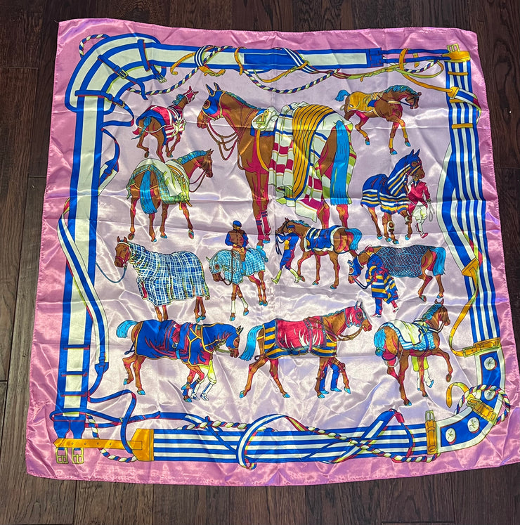 Pink horse scarf