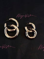 Thick gold hoop