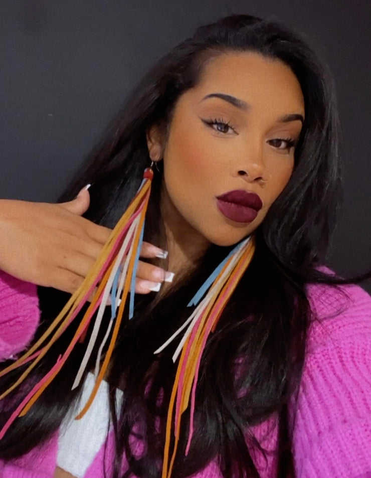 Suede earrings