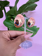 Gold circle Earrings